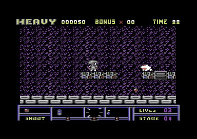 Hard 'n' Heavy (Commodore 64) screenshot: Starting the game.