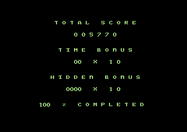 Hard 'n' Heavy (Commodore 64) screenshot: Earned some extra bonuses.