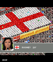 2006 Real Soccer (J2ME) screenshot: The fans are celebrating.