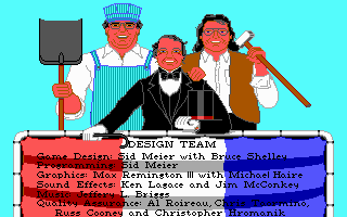 Sid Meier's Railroad Tycoon (DOS) screenshot: Credits