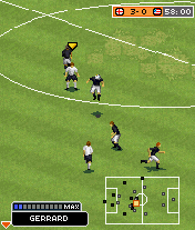 2006 Real Soccer (J2ME) screenshot: Heading the ball