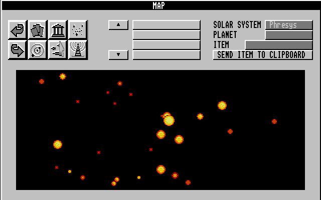 Imperium (DOS) screenshot: The great, wide cosmos beckons.