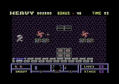 Hard 'n' Heavy (Commodore 64) screenshot: Stage 03