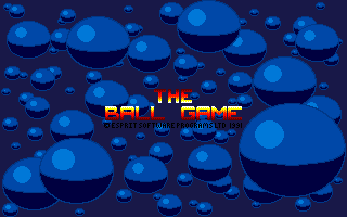 The Ball Game (DOS) screenshot: Title screen