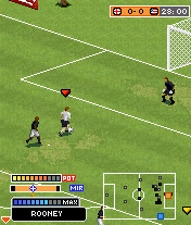 2006 Real Soccer (J2ME) screenshot: He's through!