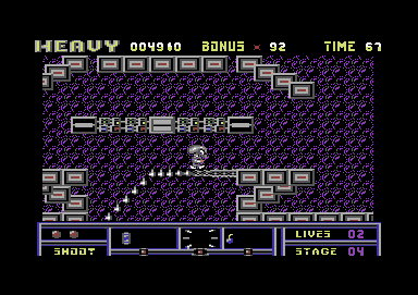 Hard 'n' Heavy (Commodore 64) screenshot: Be quick or be dead!
