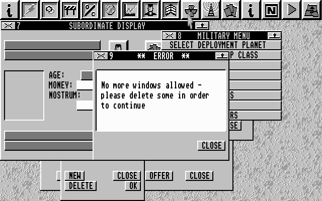 Imperium (DOS) screenshot: Well, I guess even excess has its limit.