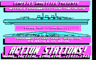 Action Stations! (DOS) screenshot: Title screen