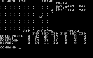 Midway Campaign (DOS) screenshot: You have to use your imagination a bit...