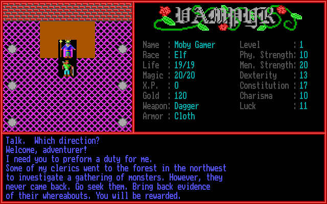 Vampyr: Talisman of Invocation (DOS) screenshot: Receiving a geas from my liege