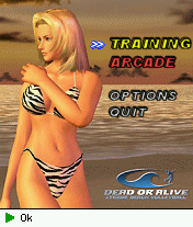 Dead or Alive: Xtreme Beach Volleyball (J2ME) screenshot: Main menu screen
