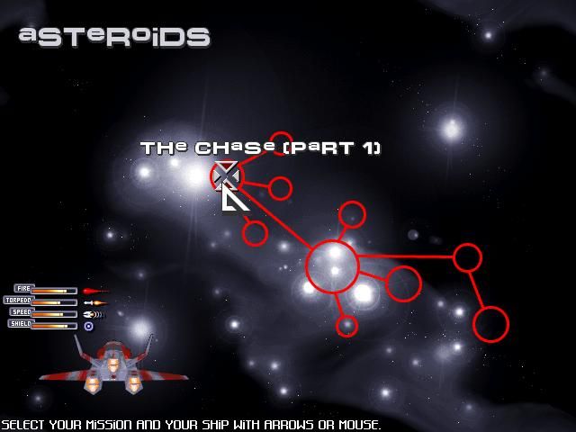 No Gravity (Windows) screenshot: Asteroid missions