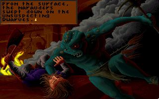 Bloodstone: An Epic Dwarven Tale (DOS) screenshot: More of the introduction sequence