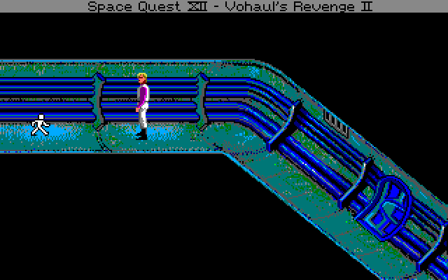 Space Quest IV: Roger Wilco and the Time Rippers (PC-98) screenshot: Sewer exploration