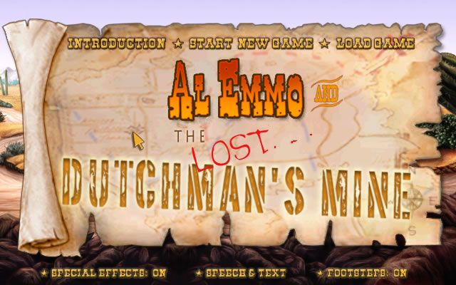 Al Emmo and the Lost Dutchman's Mine (Windows) screenshot: Title screen