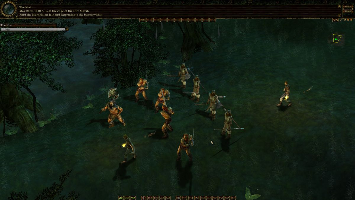 Myth III: The Wolf Age (Windows) screenshot: Bring up the torch.