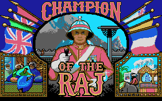 Champion of the Raj (DOS) screenshot: Title screen (VGA)
