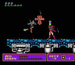 Screenshot of Zen: Intergalactic Ninja (NES, 1993) - MobyGames