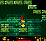 Wendy: Every Witch Way (Game Boy Color) screenshot: The slugs are not affected by gravity - tricky!