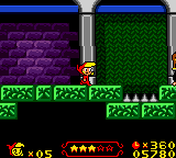 Wendy: Every Witch Way (Game Boy Color) screenshot: Careful of the spikes!