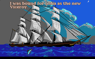 Champion of the Raj (DOS) screenshot: Intro: across the world's oceans (VGA)