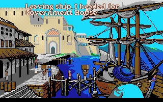Champion of the Raj (DOS) screenshot: Intro: landing in India. (VGA)