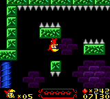 Wendy: Every Witch Way (Game Boy Color) screenshot: Spikes everywhere!