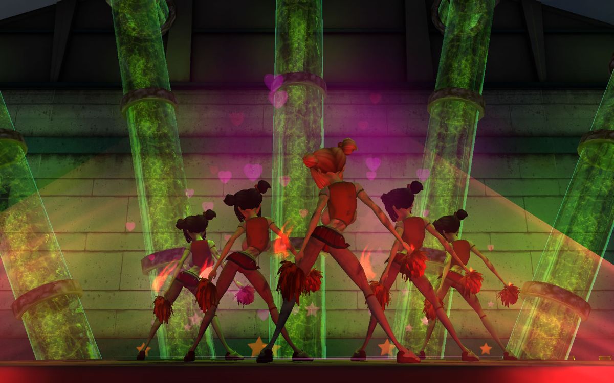 Zombeer (Windows) screenshot: The cheerleaders have a way of firing up the zombies, literally.
