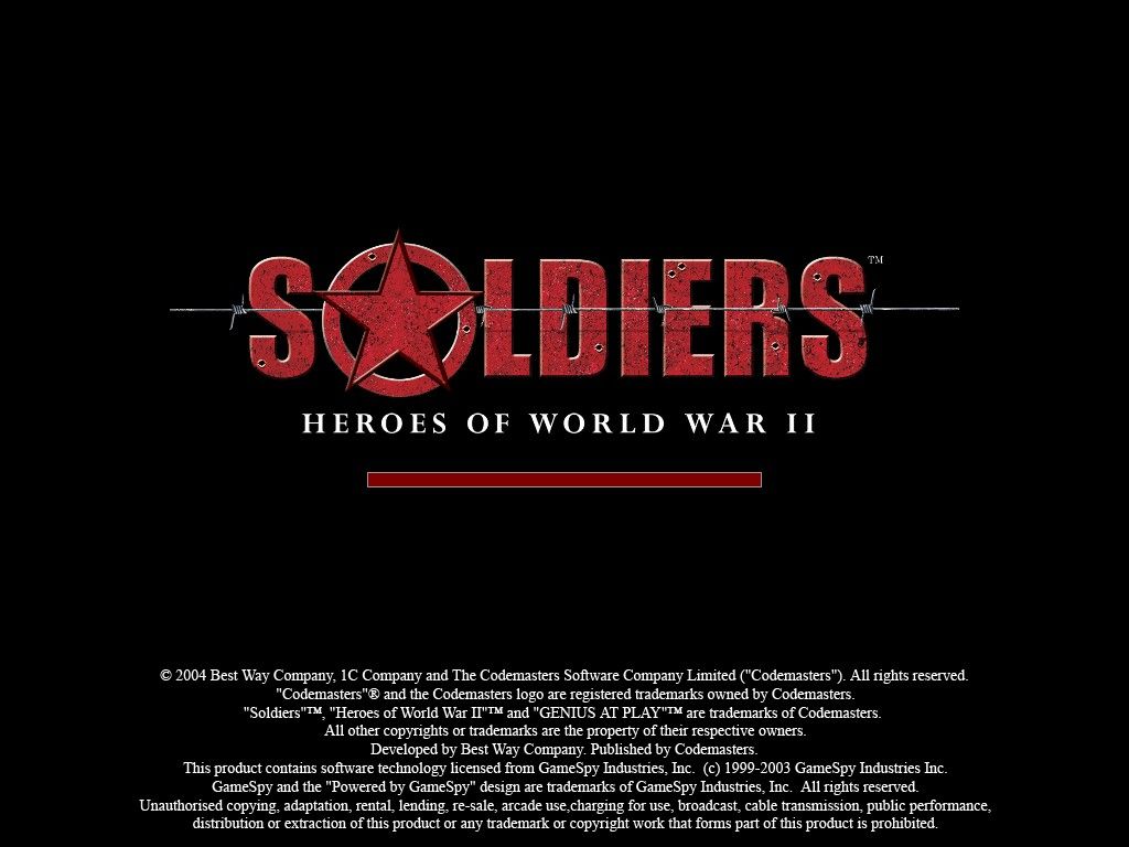 Soldiers: Heroes of World War II (Windows) screenshot: Main Title (loading screen)