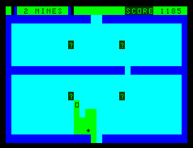 Mined-Out (Dragon 32/64) screenshot: Hunted by the bug