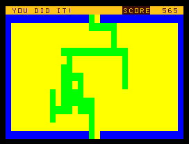 Mined-Out (Dragon 32/64) screenshot: Crossed screen 2