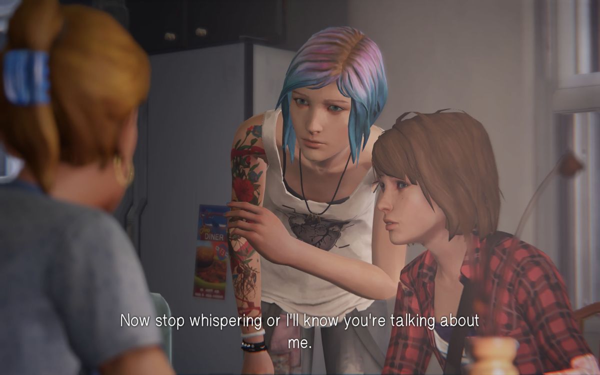 Life Is Strange: Season Pass - Episodes 2-5 (Windows) screenshot: <i>Episode 3</i>: tension tend to run high when Chloe and Joyce talk.