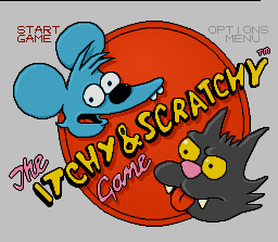The Itchy & Scratchy Game (SNES) screenshot: Title Screen