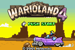 Wario Land 4 (Game Boy Advance) screenshot: Title Screen