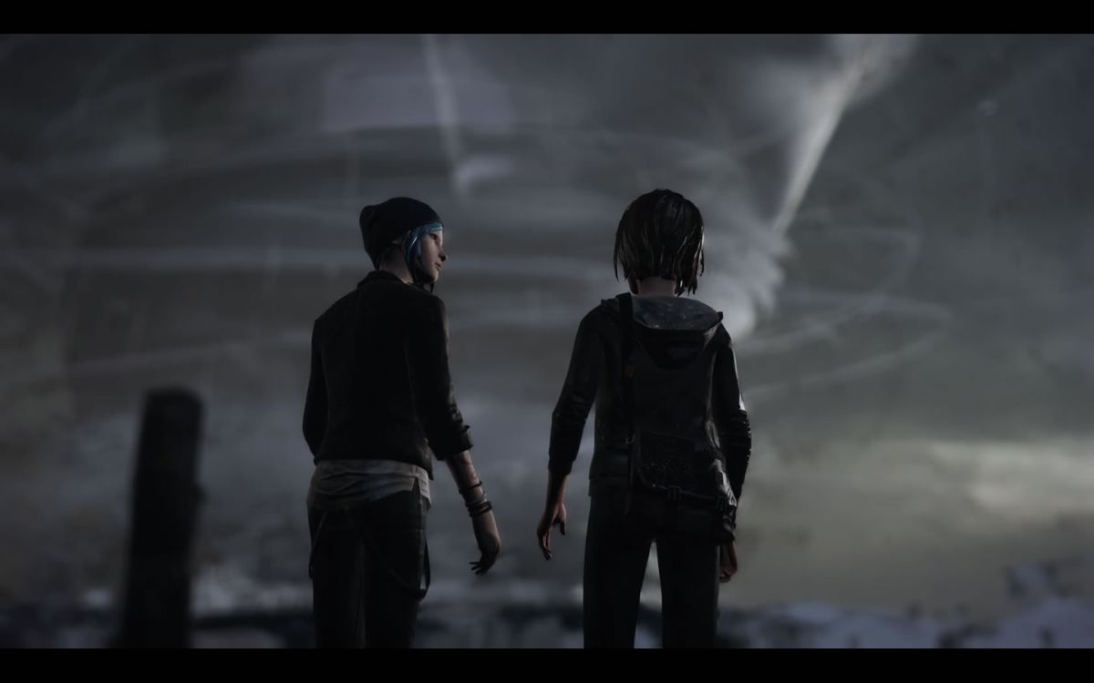 Life Is Strange: Season Pass - Episodes 2-5 (Windows) screenshot: <i>Episode 5</i>: a different reality where Max and Chloe are near the lighthouse.