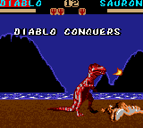 Primal Rage (Game Gear) screenshot: Humm, better luck this time.