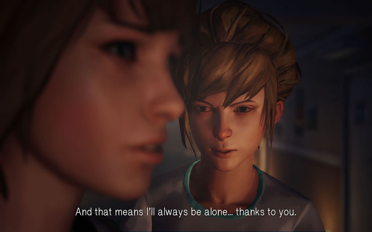 Life Is Strange: Season Pass - Episodes 2-5 (Windows) screenshot: <i>Episode 5</i>: a confrontation with Kate in the dorm