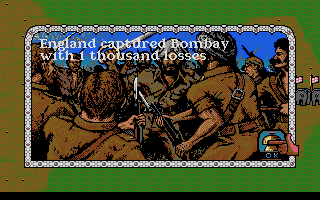 Champion of the Raj (DOS) screenshot: Battle results (VGA)
