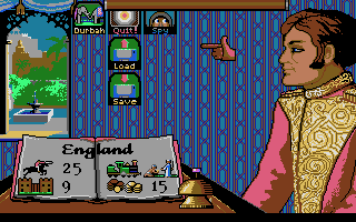 Champion of the Raj (DOS) screenshot: Game options (VGA)