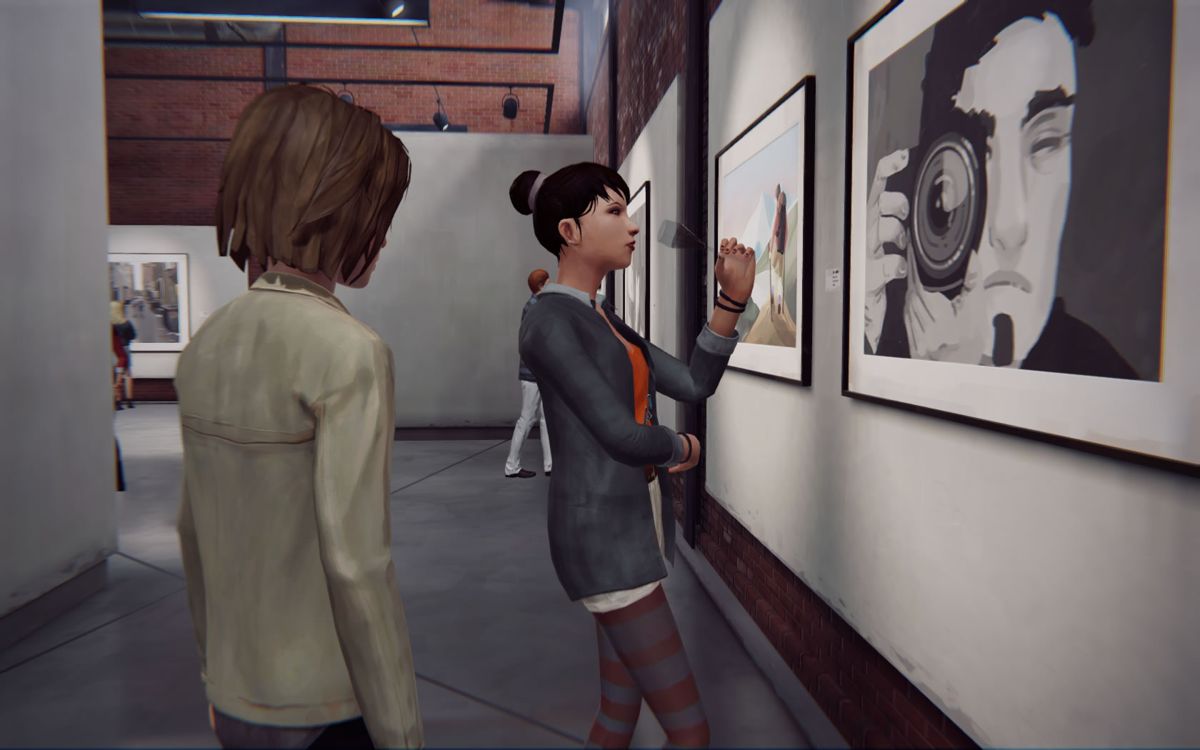 Life Is Strange: Season Pass - Episodes 2-5 (Windows) screenshot: <i>Episode 5</i>: Max won the contest and gets to visit the gallery where her winning picture is displayed.