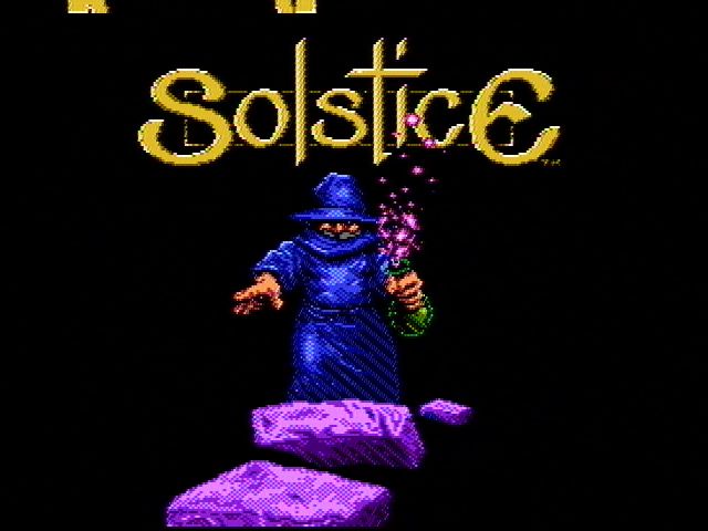 Solstice: The Quest for the Staff of Demnos (NES) screenshot: Title screen
