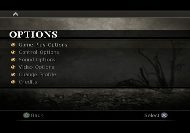 Call of Duty: World at War - Final Fronts (PlayStation 2) screenshot: Game options