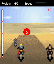 Desert Rally (J2ME) screenshot: Starting the race.