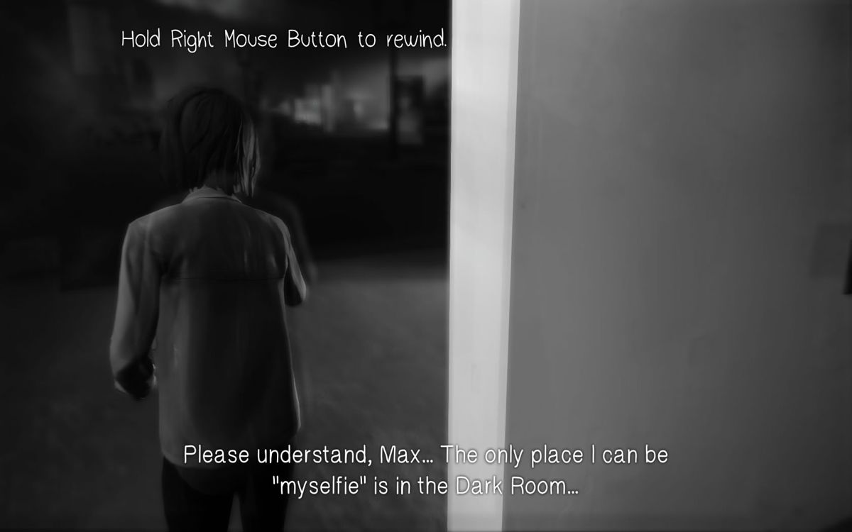Life Is Strange: Season Pass - Episodes 2-5 (Windows) screenshot: <i>Episode 5</i>: caught during a stealth section.