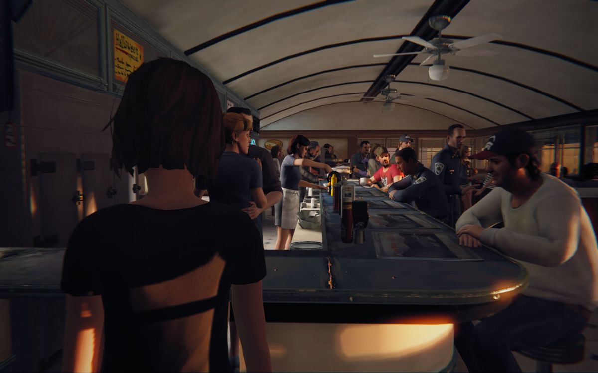 Life Is Strange: Season Pass - Episodes 2-5 (Windows) screenshot: <i>Episode 5</i>: everyone has gathered in the diner.