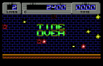 Pick 'n Pile (Commodore 64) screenshot: Time over!