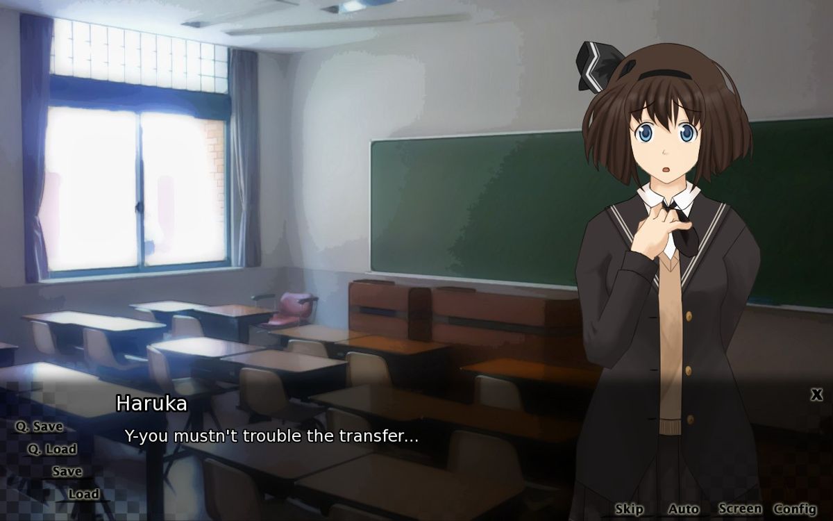 Homeward (Windows) screenshot: Meeting Haruka, the class president