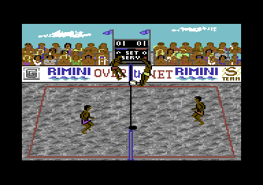 Over the Net! (Commodore 64) screenshot: Close net conflict here