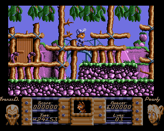 Flimbo's Quest (Amiga) screenshot: Setting out on your quest