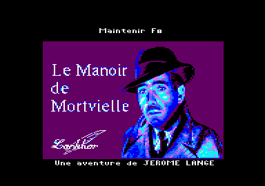 Mortville Manor (Amstrad CPC) screenshot: Title screen.